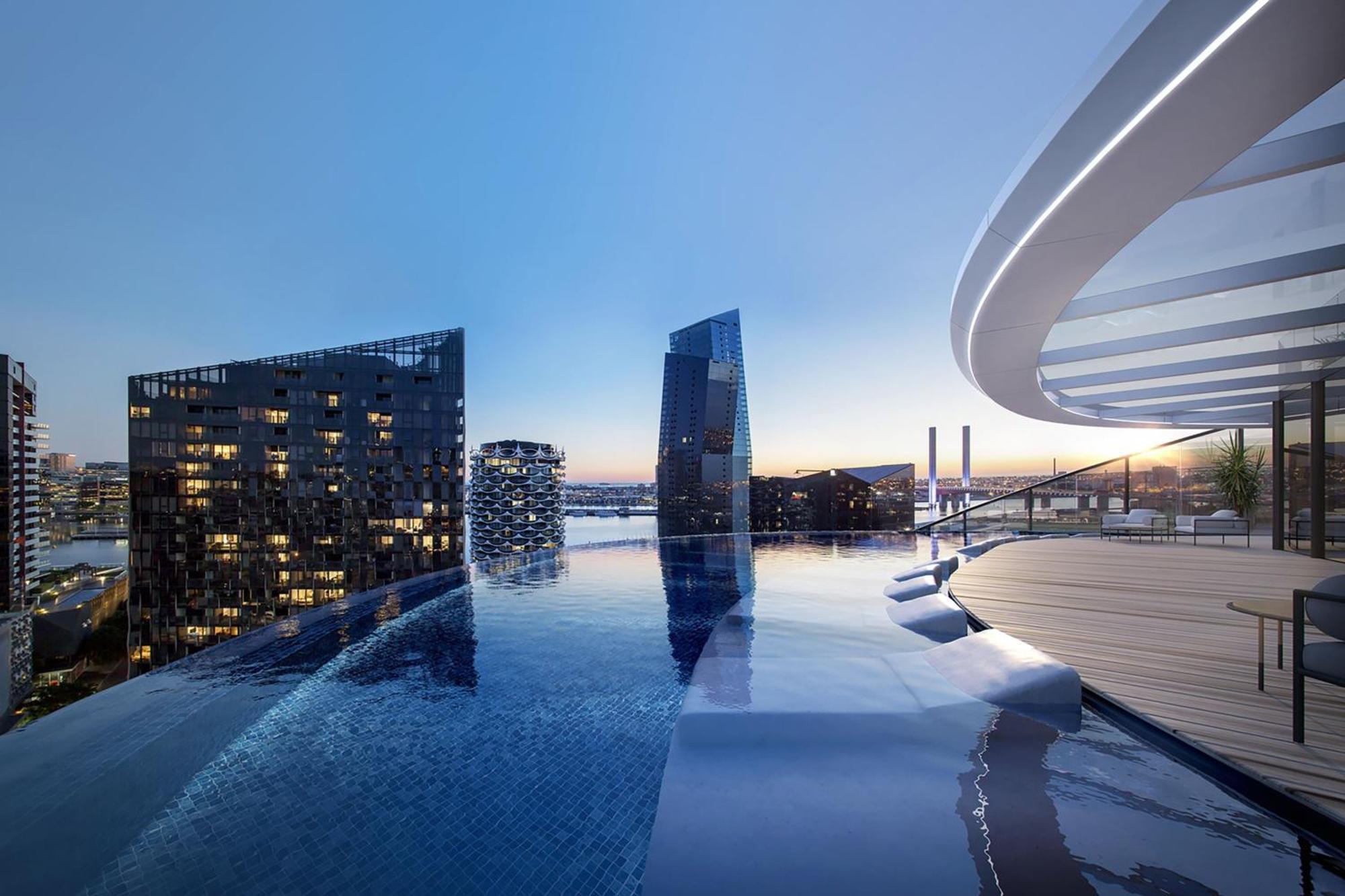 เมลเบิร์น แมริออท โฮเทล ด็อกแลนด์ส Hotel ภายนอก รูปภาพ Skyline pool